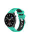 Watch Strap Two Colors Silicone Amazfit Bip 1s 20 Mm Lake Blue + Black