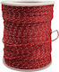 Red Silver Bracelet String Roll