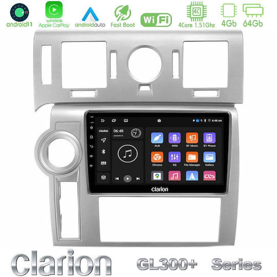Clarion Auto-Audiosystem Hummer H2 2008-2009 (Bluetooth/USB/AUX/WiFi/GPS/Apple-Carplay/Android-Auto) mit Touchscreen 9"