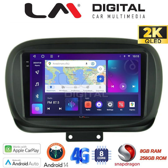 LM Digital Auto-Audiosystem für Fiat 500X 2014 (Bluetooth/USB/WiFi/GPS/Apple-Carplay/Android-Auto)