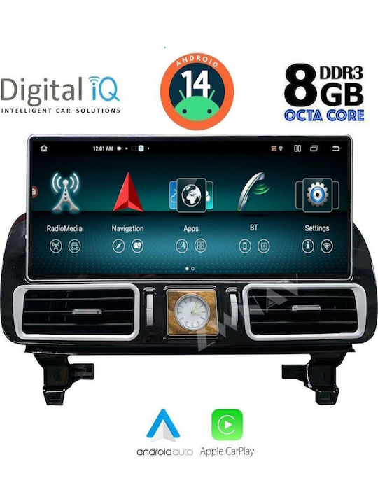 Digital IQ Auto-Audiosystem für Mercedes-Benz Maschinelles Lernen 2011-2019 (Bluetooth/USB/AUX/WiFi/GPS/Apple-Carplay/Android-Auto) mit Touchscreen 12.3"