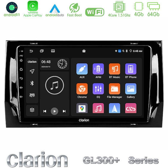 Clarion Auto-Audiosystem für Skoda Kodiaq 2017+ mit Touchscreen 10" Bluetooth USB AUX Eingebautes Wi-Fi GPS Apple CarPlay Android Auto