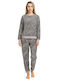 Lovelx Homewear Winter Women's Pyjama Set Leopard-lilac