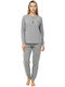Lovelx Homewear Winter Women's Pyjama Set Gray