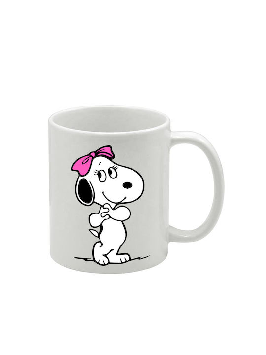 Weiße Tasse Snoopy