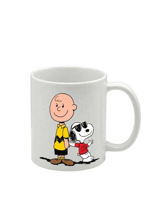 Weiße Tasse Snoopy