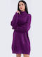 Damen Pullover Rollkragen Purple