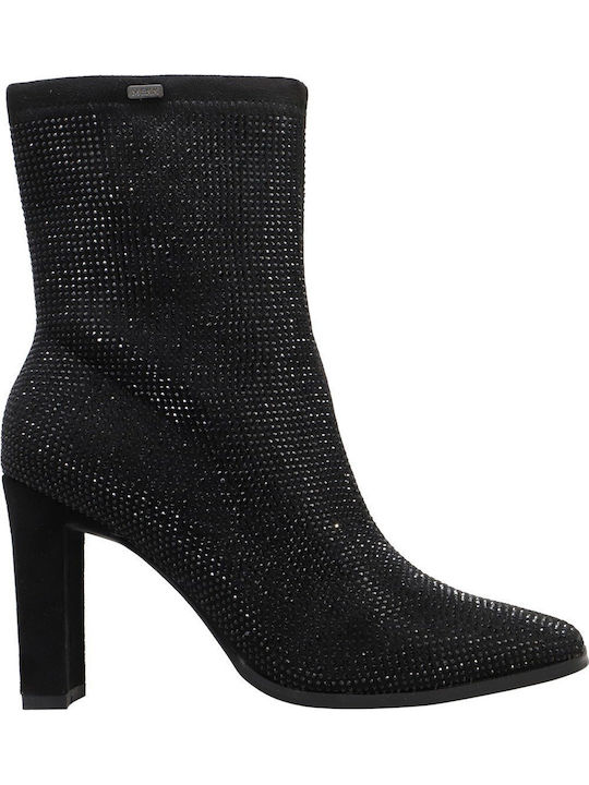 Women's Ankle Boots with High Heel Black