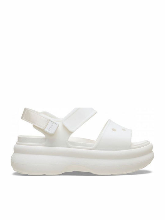 Crocs Women's Flat Sandals in White Color
