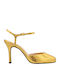 Leder Sandalen Gold