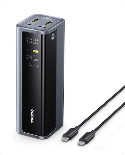 Baseus EnerGeek GP12 Power Bank 20800mAh 145W with 2 USB-A Ports and 2 USB-C Ports Gray