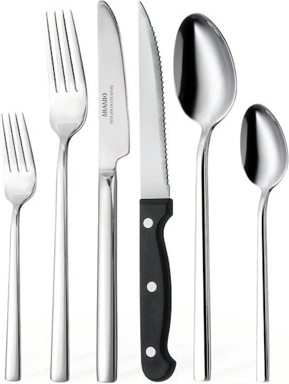 Miamio Set de Tacâmuri Inoxidabil Argintiu 36buc