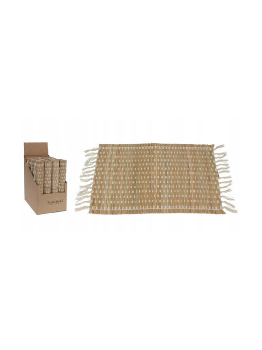 Zaros Wicker Placemats Beige 45x35cm 6pcs