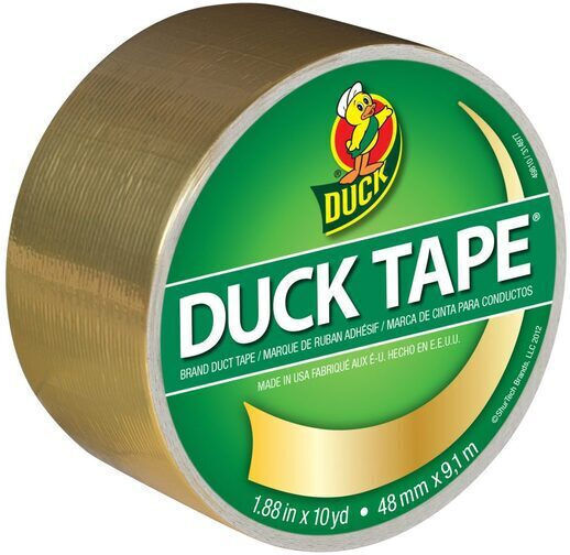 Duck Tape Gold 48 Mm X 9.1 M Metallic Decorative And Strong Fabric Tape