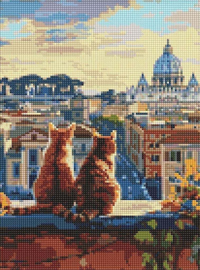 Norimpex Diamond Mosaic Cats In Rome 30x40cm