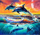 Norimpex 5d Diamond Mosaic Dolphins 40x30cm