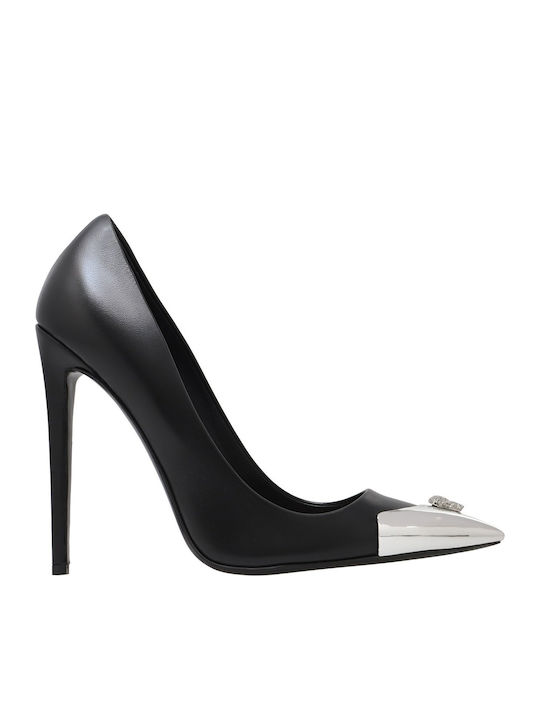 Leder Pumps Schwarz