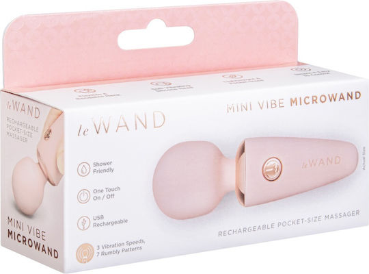 Le Wand Mini Vibe Microwand Mini Δονητής Μασάζ με Απομακρυσμένο Έλεγχο 10cm Ροζ
