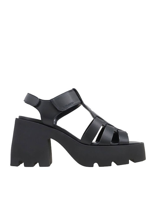 Nodaleto Leather Sandals Black