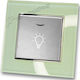 Staircase Push Button H Series Silver Led Indic...