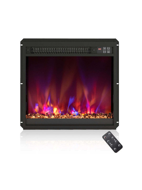 Costway Επιτοίχιο Ηλεκτρικό Τζάκι 1500W 49.1x12.3cm Μαύρο