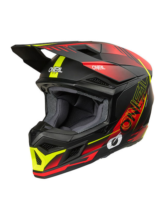 O'Neal 3 Series Haze Black/Red/Neon Yellow Moto...