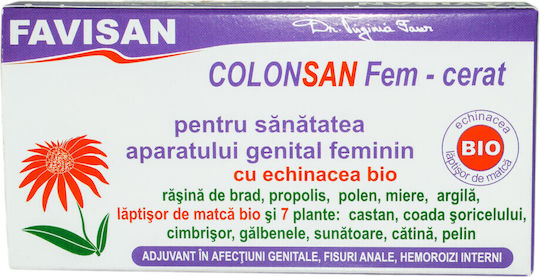Supozitoare Colonsan Fem-cerat 12 X 1,9 22,8g Favisan