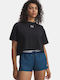 Ua Rival Boxy Γυναικείο Oversized T-shirt Μαύρο
