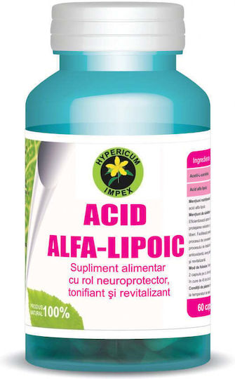 Hypericum impex Acid Alfa Lipoic Supliment Pentru Piele Sănătoasă 60 Capsule