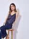Celestino Lingerie Τοπ Σατέν Σκούρο Μπλε