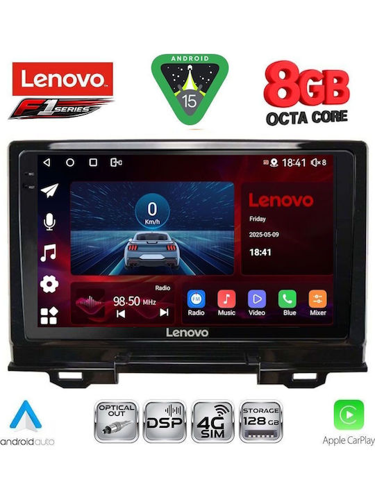 Lenovo Автомобилна Аудио Система (Блутут/USB/WiFi/GPS/Apple-Carplay/Android-Auto) с Тъчскрийн 9"