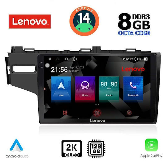 Lenovo Car Audio System for Honda Jazz 2013-2019 Bluetooth USB Wi-Fi GPS Apple CarPlay Android Auto with 10 Inch Touch Screen LENOVO SSR 10212 CPA
