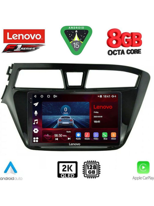 Lenovo Ηχοσύστημα Αυτοκινήτου για Hyundai i20 2014-2018 (Bluetooth/USB/WiFi/GPS/Apple-Carplay/Android-Auto) με Οθόνη Αφής 9"