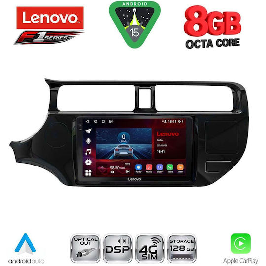 Lenovo Car Audio System for Kia Rio 2012-2015 (Bluetooth/USB/WiFi/GPS/Apple-Carplay/Android-Auto) with Touch Screen 9"