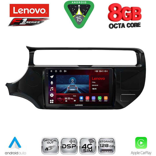 Lenovo Ηχοσύστημα Αυτοκινήτου για Kia Rio 2015-2018 (Bluetooth/USB/WiFi/GPS/Apple-Carplay/Android-Auto) με Οθόνη Αφής 9"