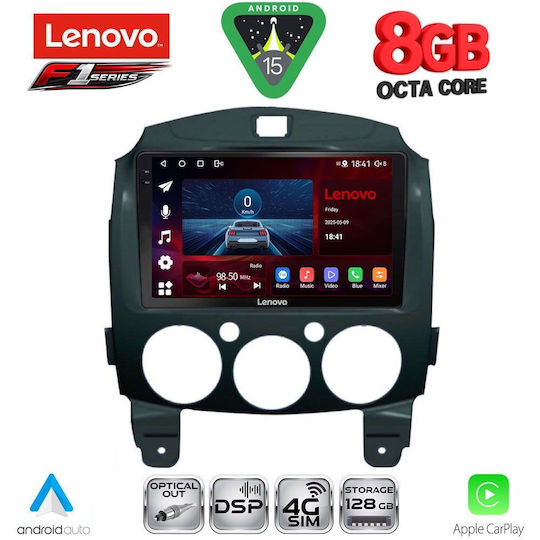 Lenovo Car Audio System for Mazda 2 2007-2014 (Bluetooth/USB/WiFi/GPS/Apple-Carplay/Android-Auto) with Touch Screen 9"
