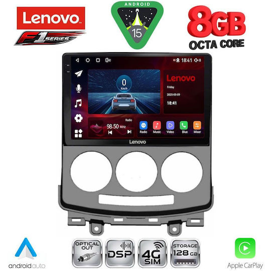 Lenovo Car Audio System for Mazda 5 2004-2010 (Bluetooth/USB/WiFi/GPS/Apple-Carplay/Android-Auto) with Touch Screen 9"
