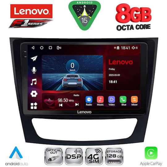 Lenovo Ηχοσύστημα Αυτοκινήτου για Mercedes-Benz E Class / CLS Class 2003-2009 (Bluetooth/USB/WiFi/GPS/Apple-Carplay/Android-Auto) με Οθόνη Αφής 9"