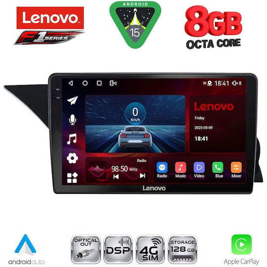 Lenovo Car Audio System for Mercedes-Benz GLK 2008-2012 (Bluetooth/USB/WiFi/GPS/Apple-Carplay/Android-Auto) with Touch Screen 9"