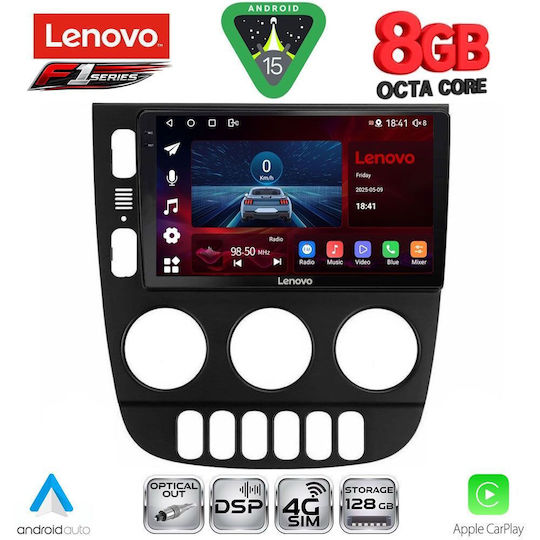 Lenovo Ηχοσύστημα Αυτοκινήτου για Mercedes-Benz ML 2002-2005 (Bluetooth/USB/WiFi/GPS/Apple-Carplay/Android-Auto) με Οθόνη Αφής 9"