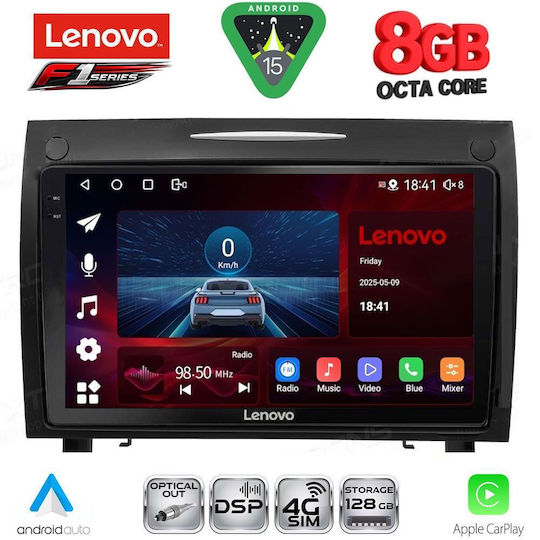 Lenovo Car Audio System for Mercedes-Benz SLK 2004-2010 (Bluetooth/USB/WiFi/GPS/Apple-Carplay/Android-Auto) with Touch Screen 9"