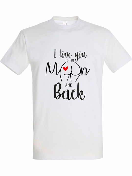 T-shirt Unisex " I Love You To Moon Back Funny ...