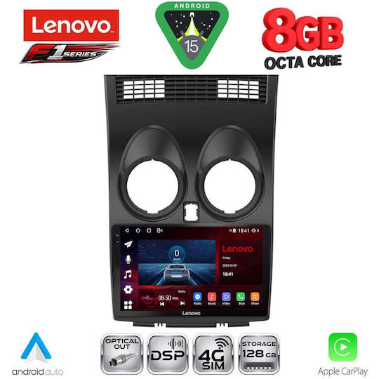 Lenovo Ηχοσύστημα Αυτοκινήτου για Nissan Qashqai 2007-2014 (Bluetooth/USB/WiFi/GPS/Apple-Carplay/Android-Auto) με Οθόνη Αφής 9"