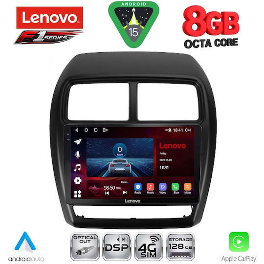 Lenovo Car Audio System for Mitsubishi Asx 2020-2023 (Bluetooth/USB/WiFi/GPS/Apple-Carplay/Android-Auto) with Touch Screen 9"