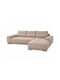 Comfyra Ecke Sofa Bett mit Rechte Ecke Beiget 270x181x75cm