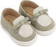 Babywalker Green Baptism Leather Moccasins