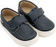 Babywalker Blue Baptism Leather Moccasins