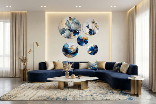 Tablouri Decorative Flori Albe Cameră Living Dormitor 5 Bucăți