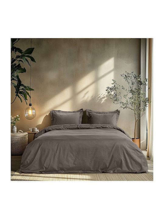 Beauty Home Set Bed Sheets Double 200x270cm Gra...