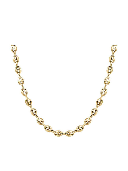 Luca Barra Necklace from Gold Plated Steel